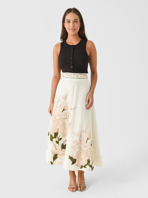 Agua By Agua Bendita Women's Bergamota Gardenia Maxi Skirt