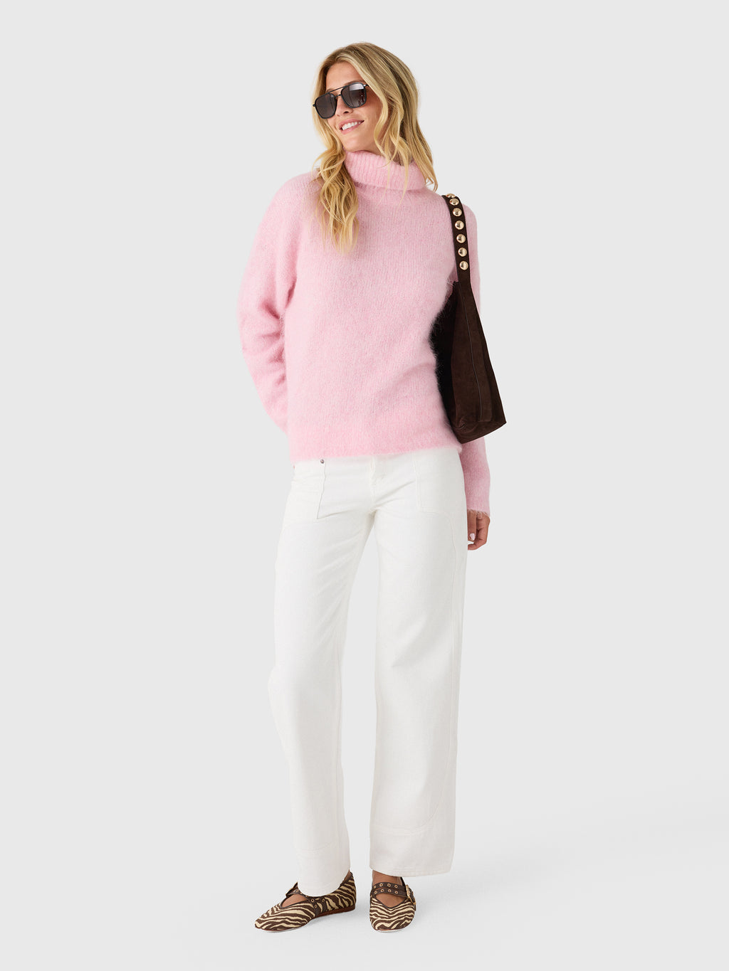 CLEA Women's Milo Fluffy Knit Sweater - Saint Bernard
