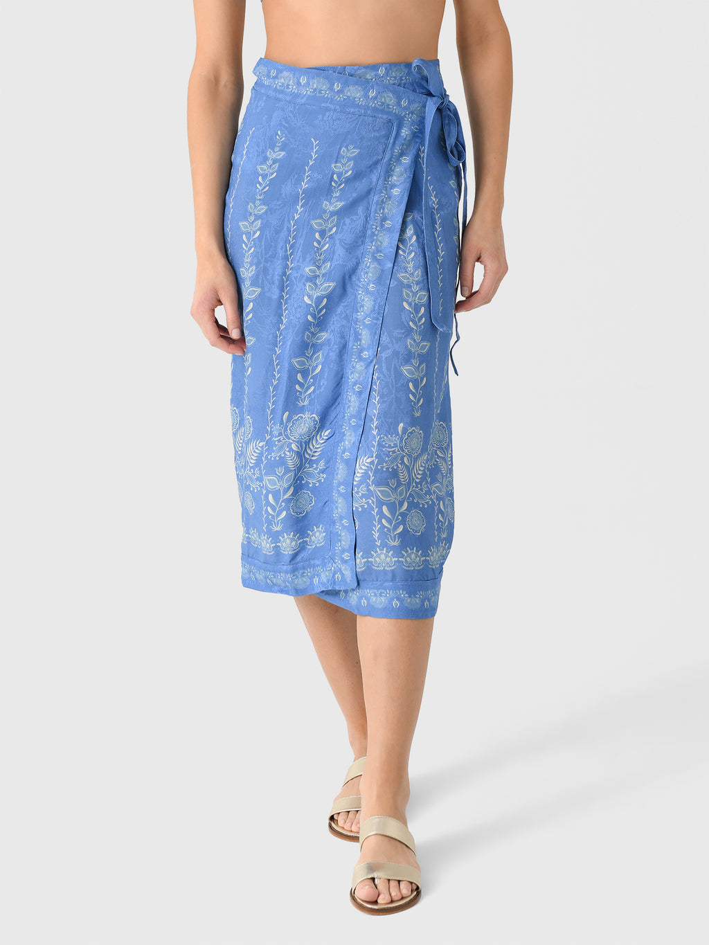 Agua By Agua Bendita Women's Luna Midi Floritura Pareo - Saint Bernard