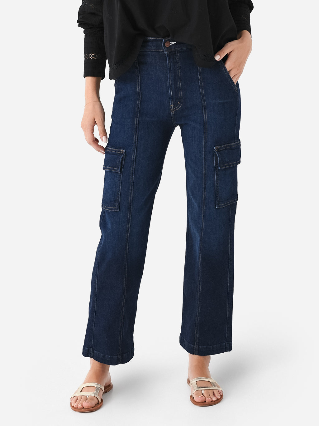 Mother Women's The Rambler Cargo Ankle Jean - Saint Bernard