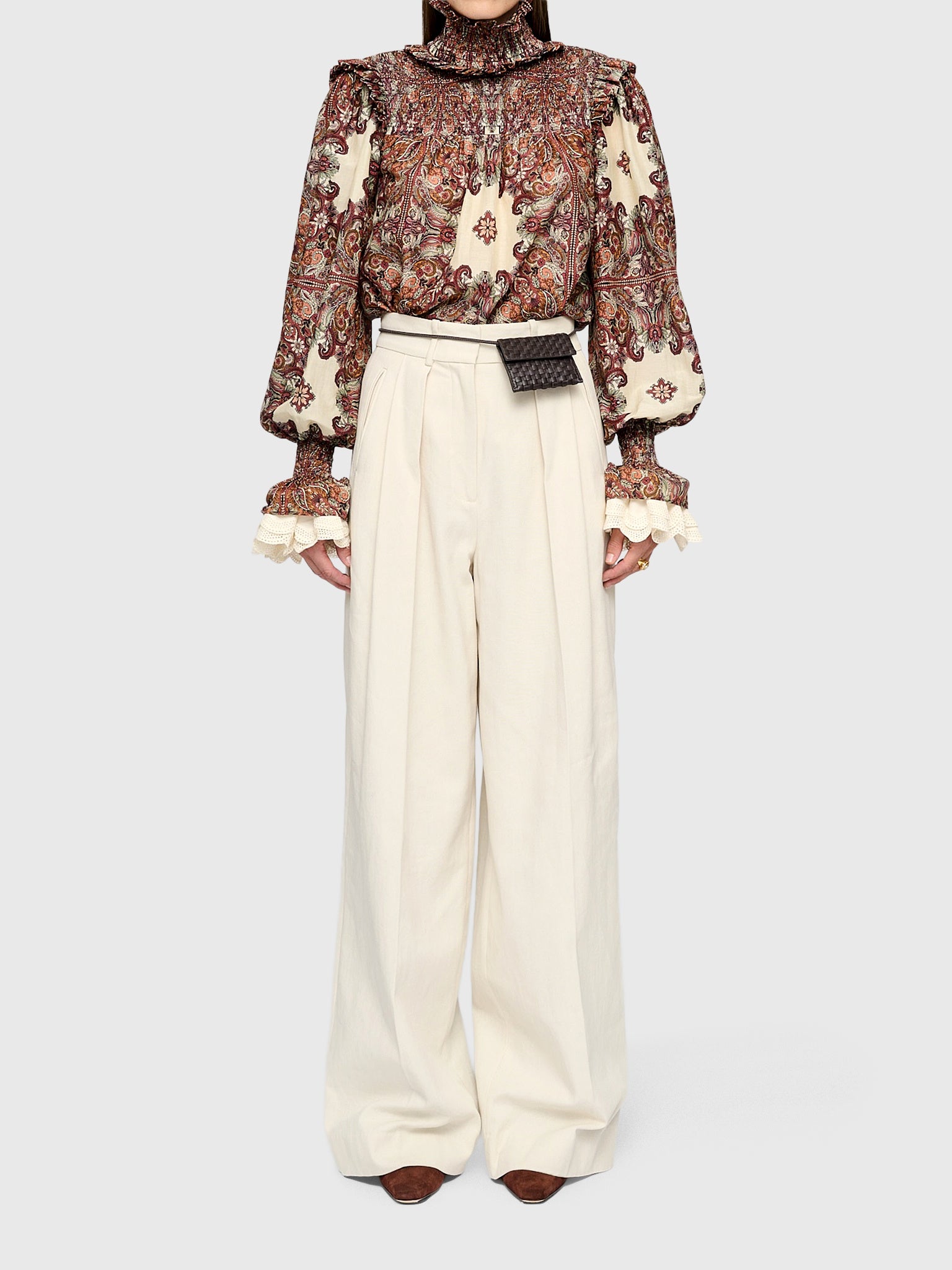 CLEA Women's Paige Shirred Blouse