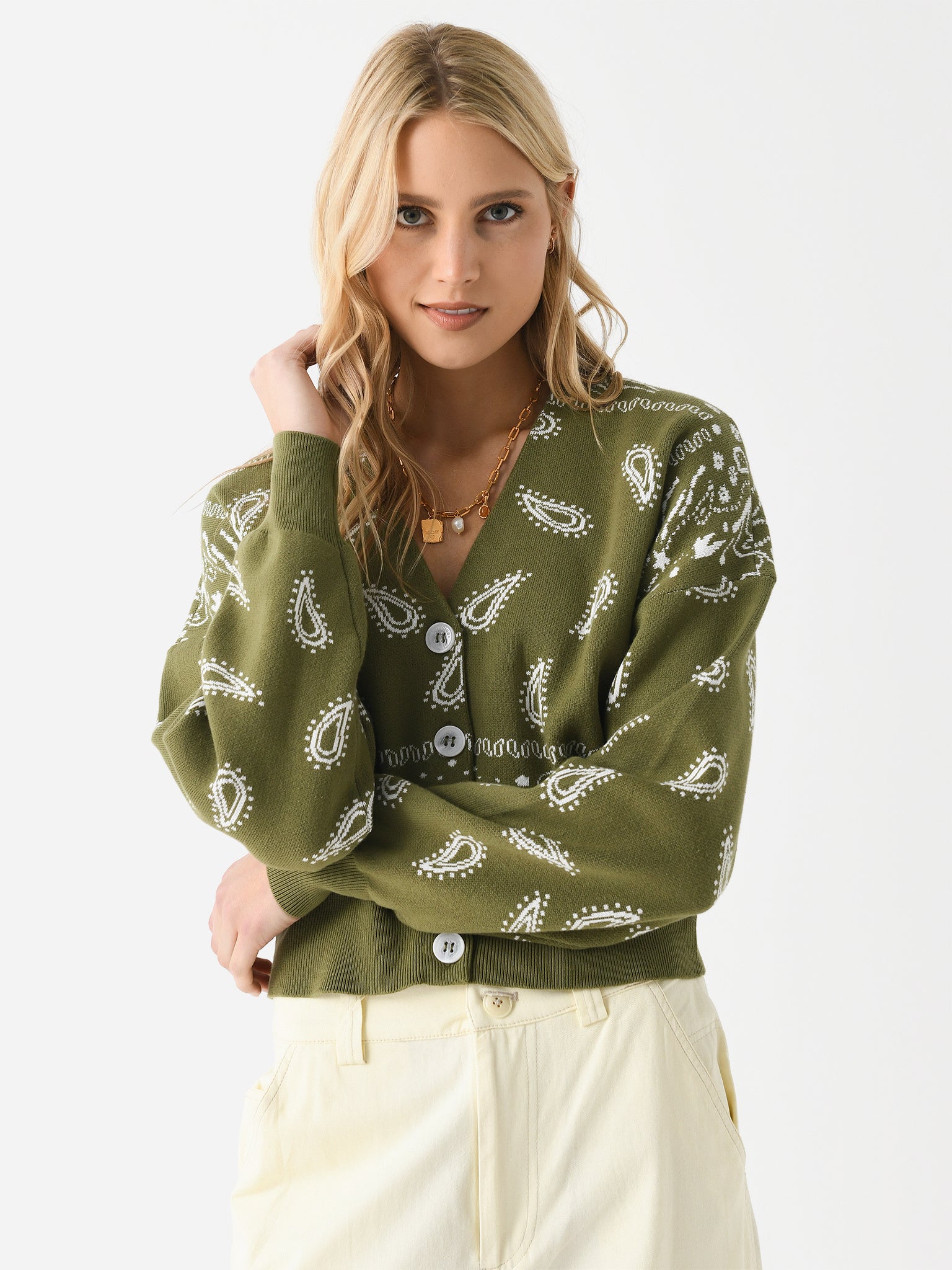 Berenice Women's Gactus Cardigan - Saint Bernard