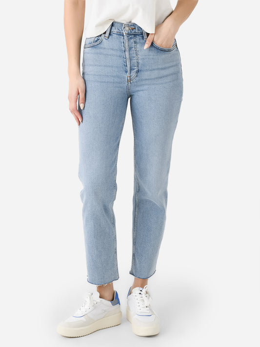 Re/Done Women's High Rise Stove Pipe Jean