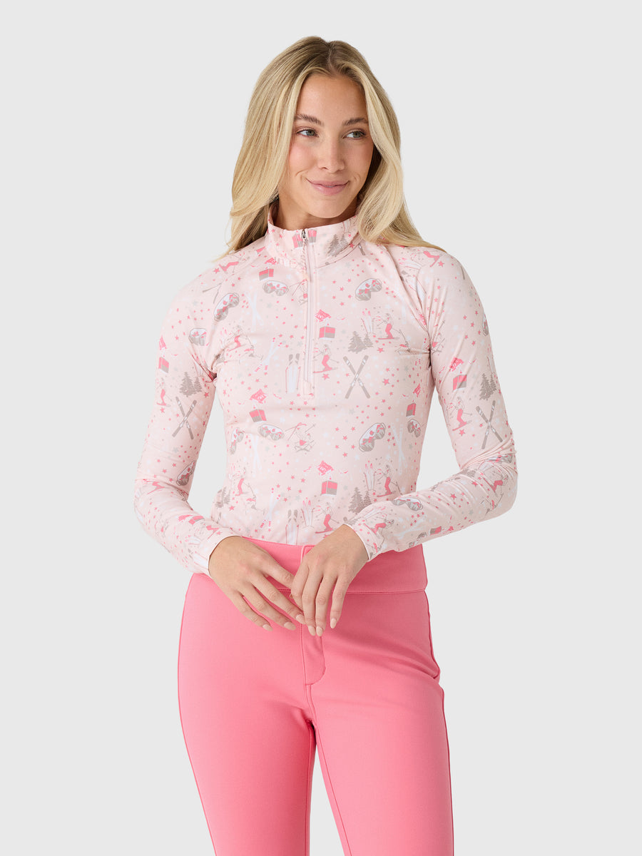 Obermeyer Women's X Saint Bernard Oly Quarter-Zip Baselayer Top - Saint Bernard