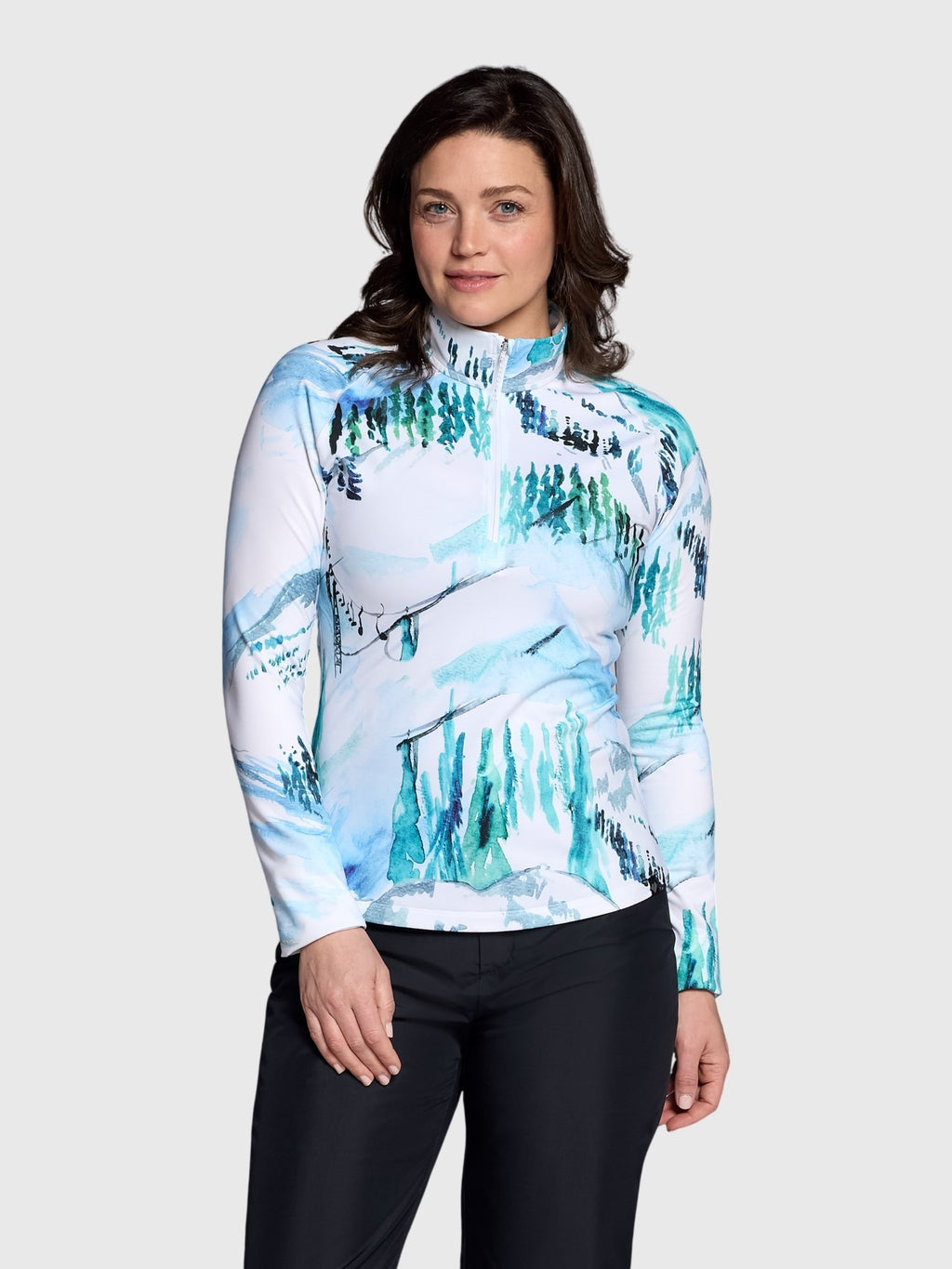 Obermeyer Women's Oly Quarter-Zip Baselayer Top - Saint Bernard