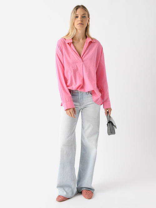 Re/Done Women's Mid Rise Wide Leg Jean