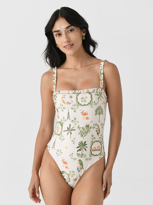 Agua By Agua Bendita Women's Limón Wild One-Piece Swimsuit