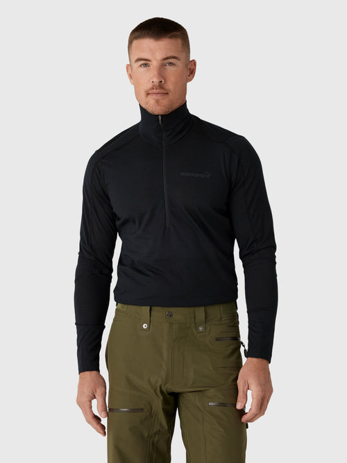Norrona Men's Falketind EqualiserUll Zip Neck Top - Saint Bernard
