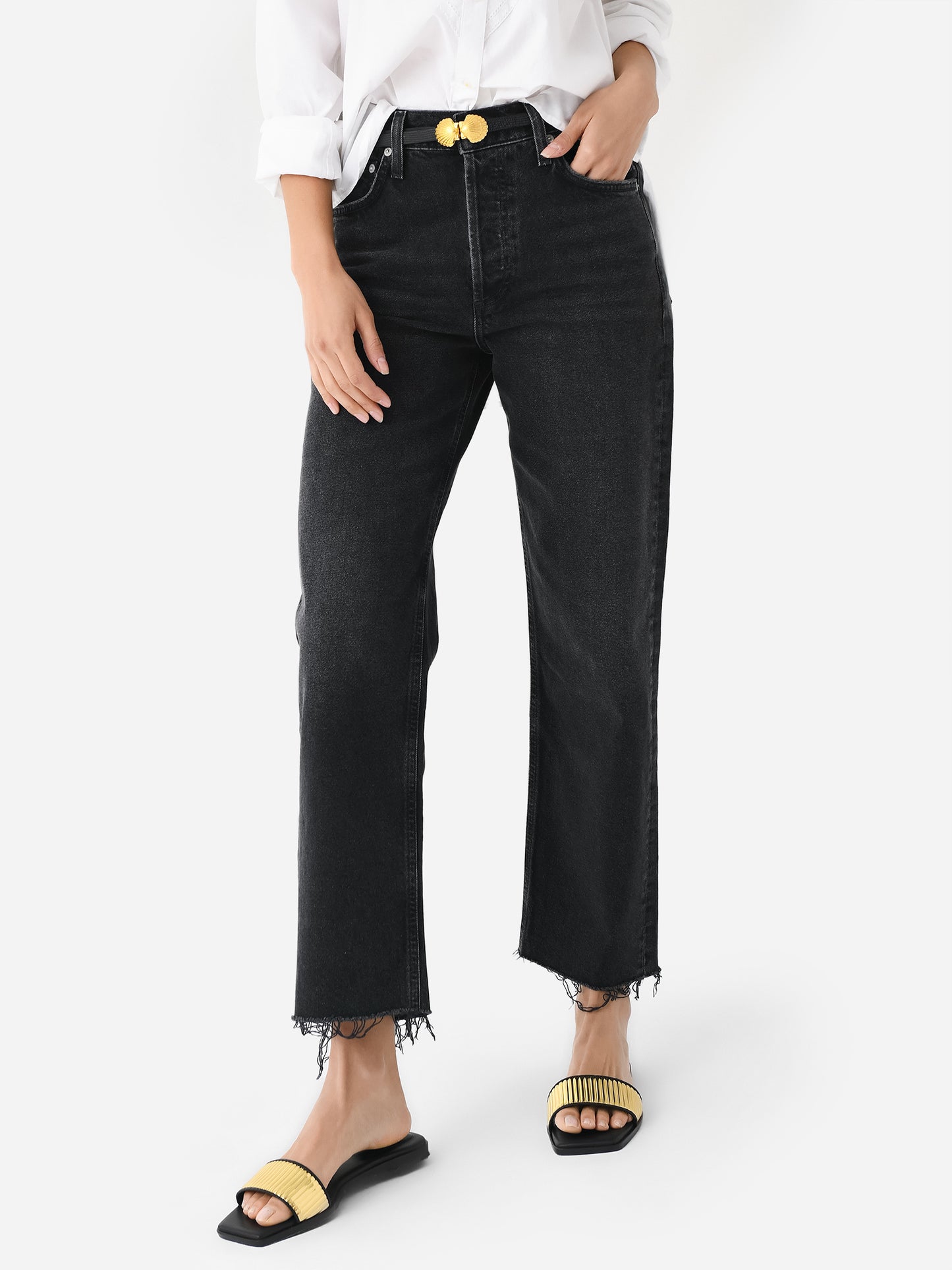 Citizens Of Humanity Women's Florence Wide Straight Jean - Saint Bernard