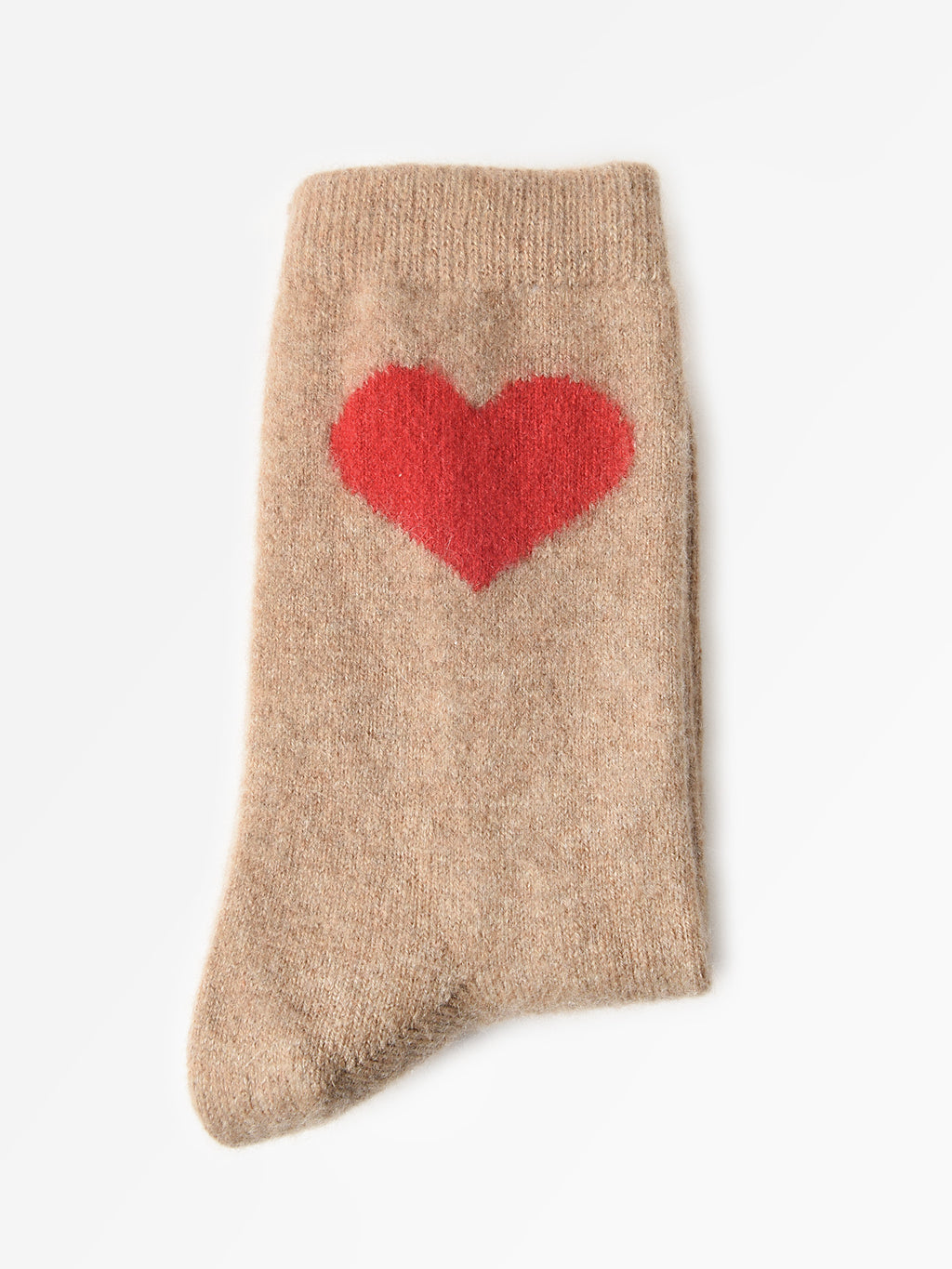 White + Warren Women's Cashmere Heart Socks - Saint Bernard