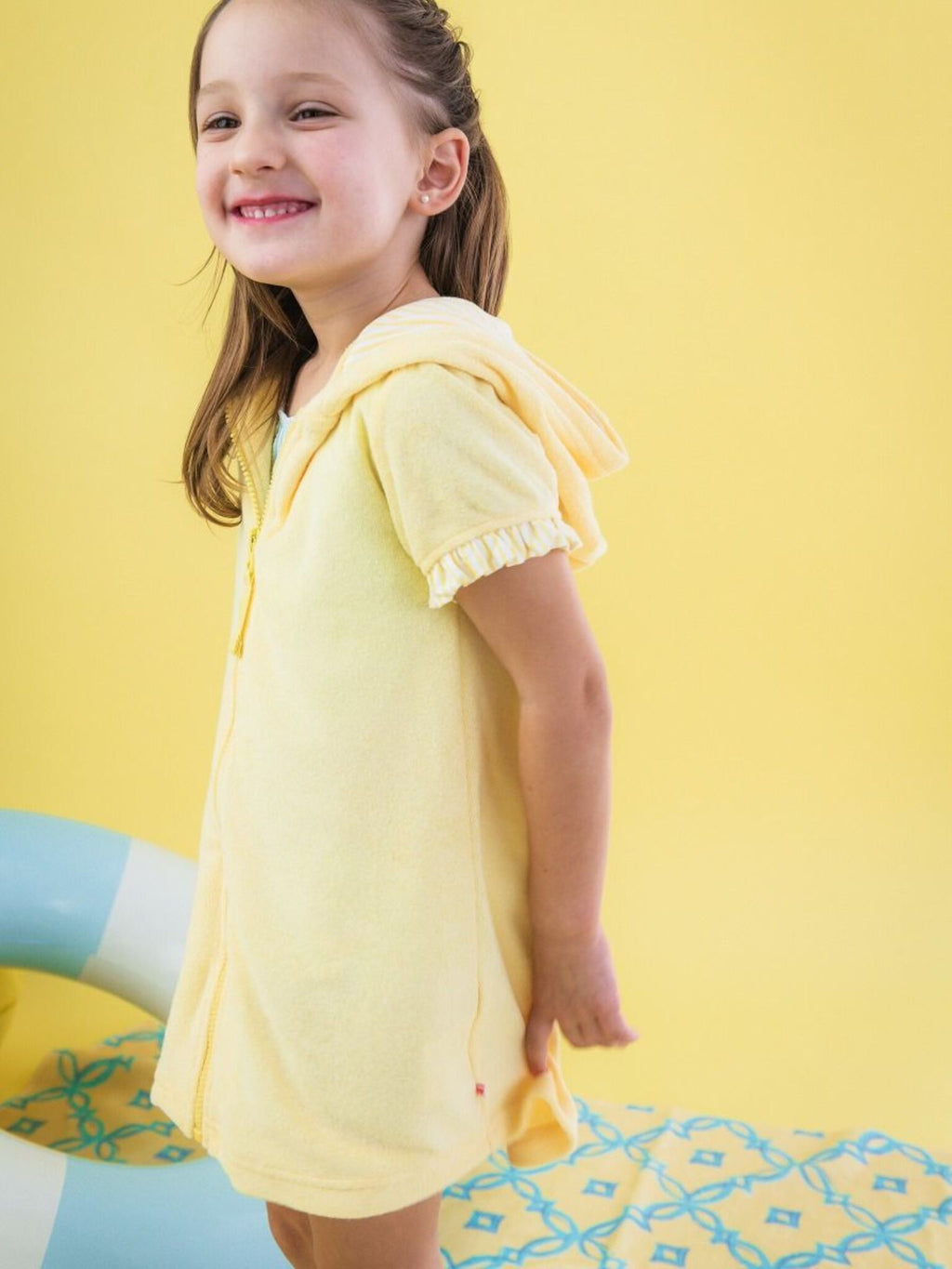 Rufflebutts Girls' Terry Full-Zip Cover-Up - Saint Bernard