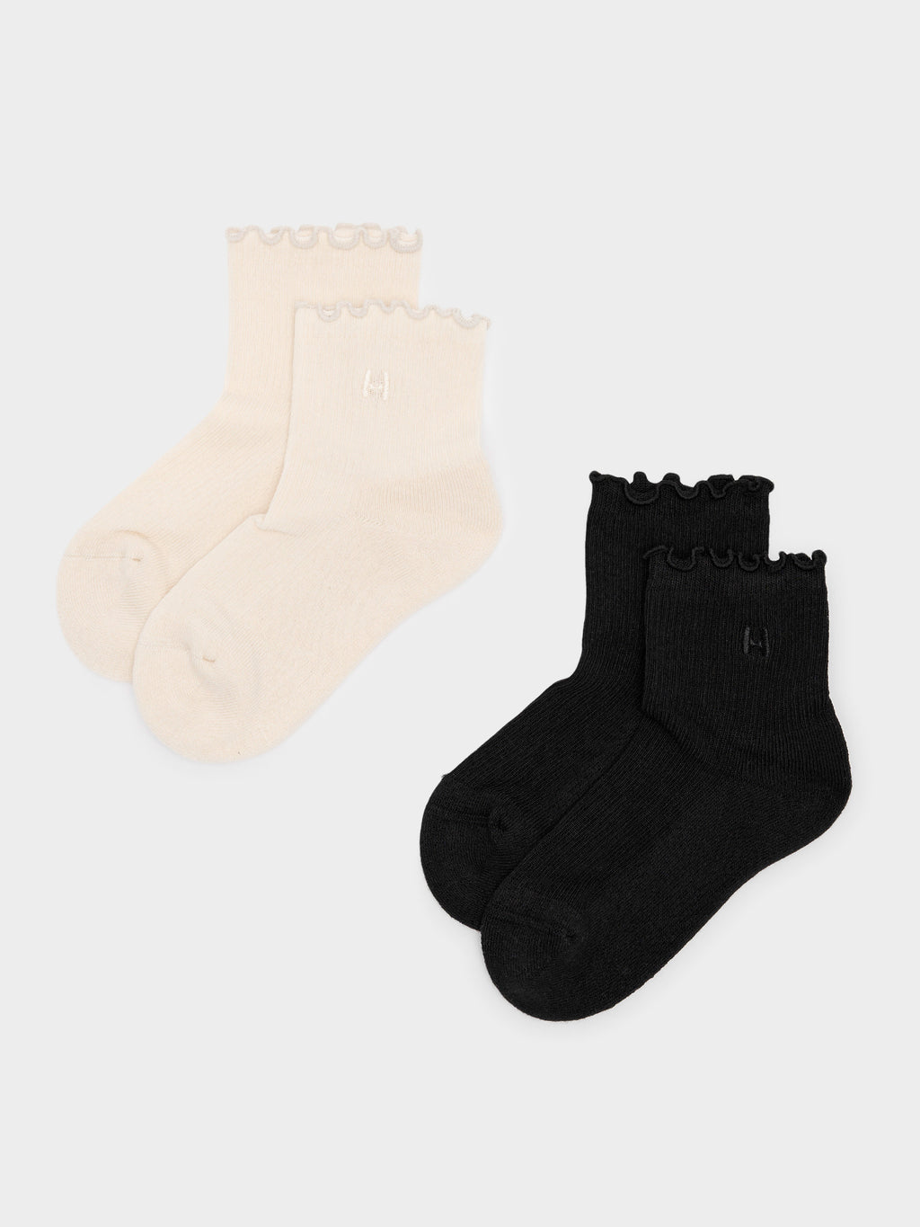 Halfdays Women's Ruffle 2-Pack Socks - Saint Bernard