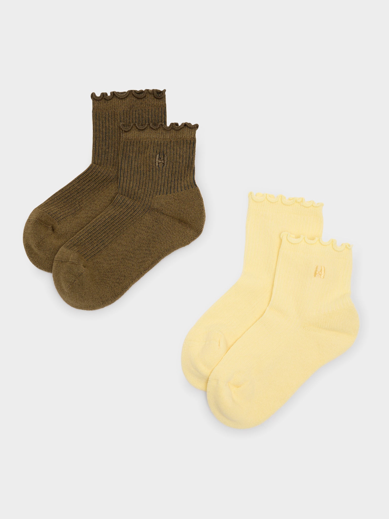 Halfdays Women's Ruffle 2-Pack Socks - Saint Bernard