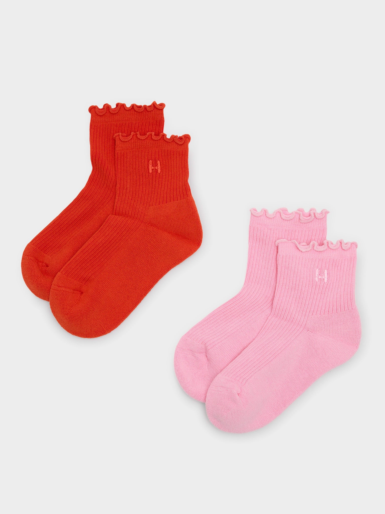 Halfdays Women's Ruffle 2-Pack Socks - Saint Bernard