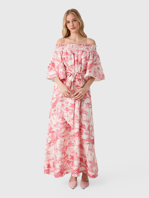 Coniglio Palm Beach Women's Flagler Maxi Dress, Palm Beach Vermilion