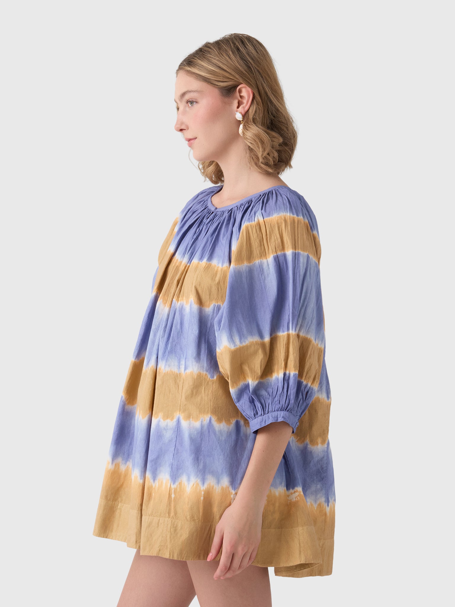 Coniglio Palm Beach Women's Shirred Half Placket Mini Dress - Saint Bernard