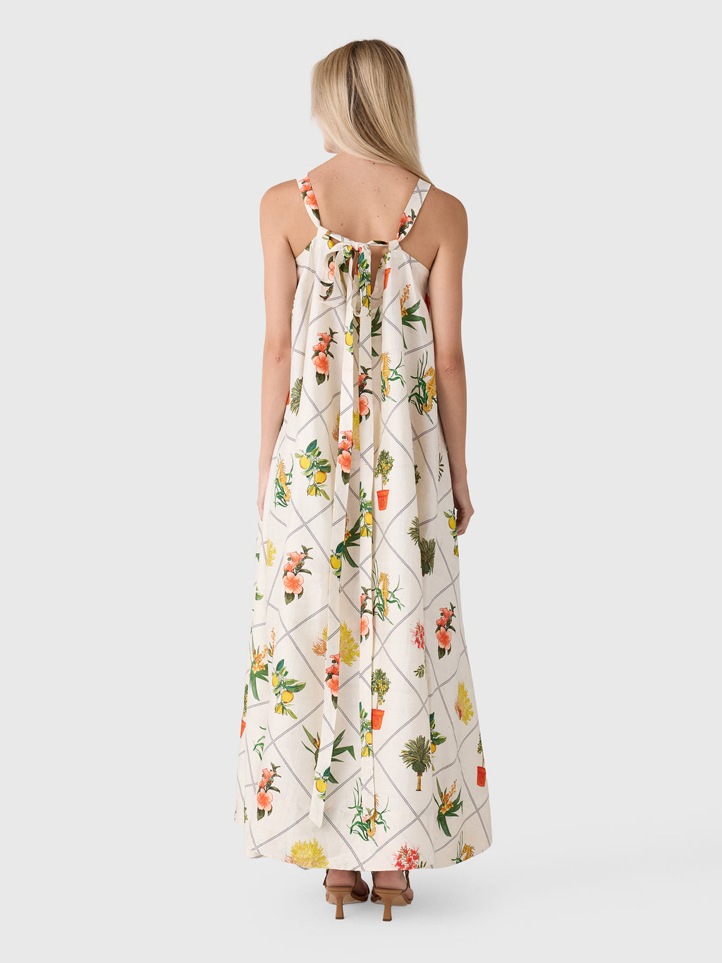 Coniglio Palm Beach Women's Low Tie Back Maxi Dress - Saint Bernard