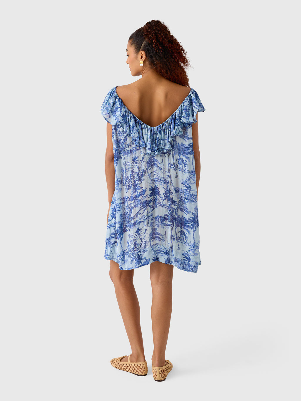 Coniglio Palm Beach Women's Flutter Sleeve Mini Dress - Saint Bernard