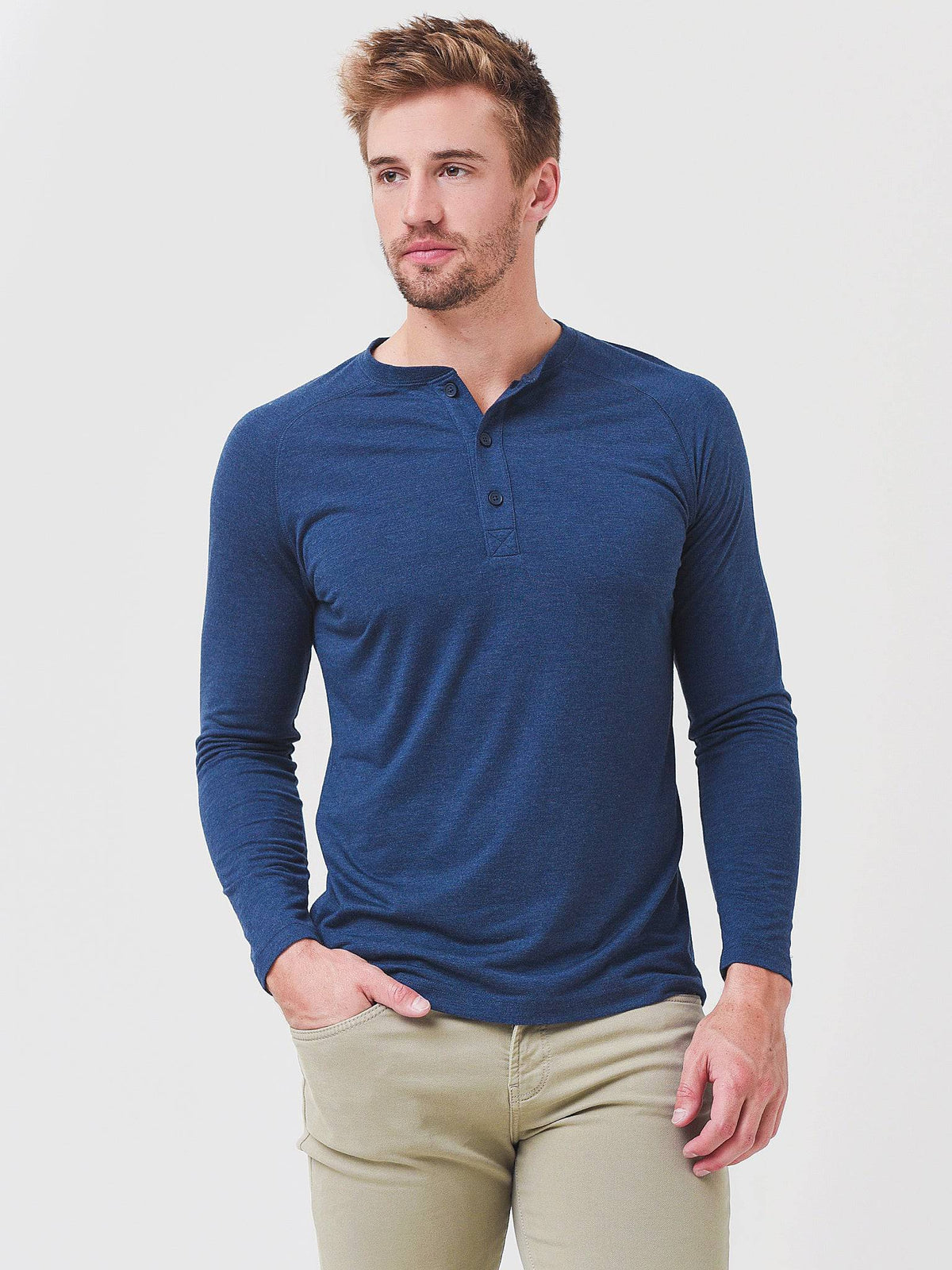 Mizzen+Main Men's Easy Knit Henley - Saint Bernard
