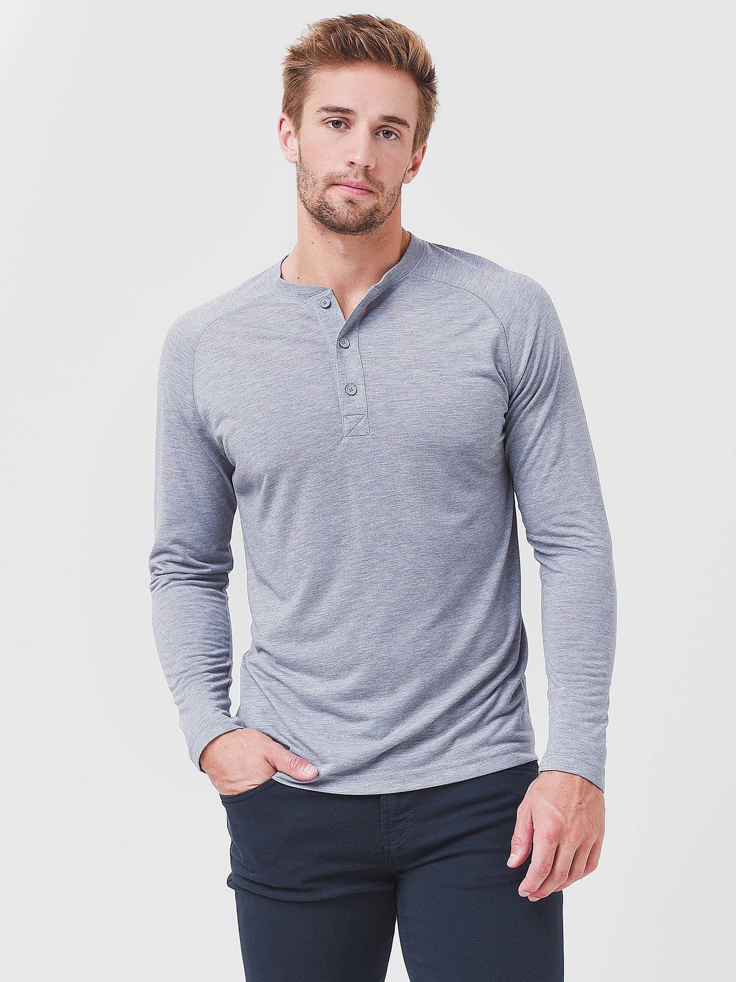Mizzen+Main Men's Easy Knit Henley - Saint Bernard