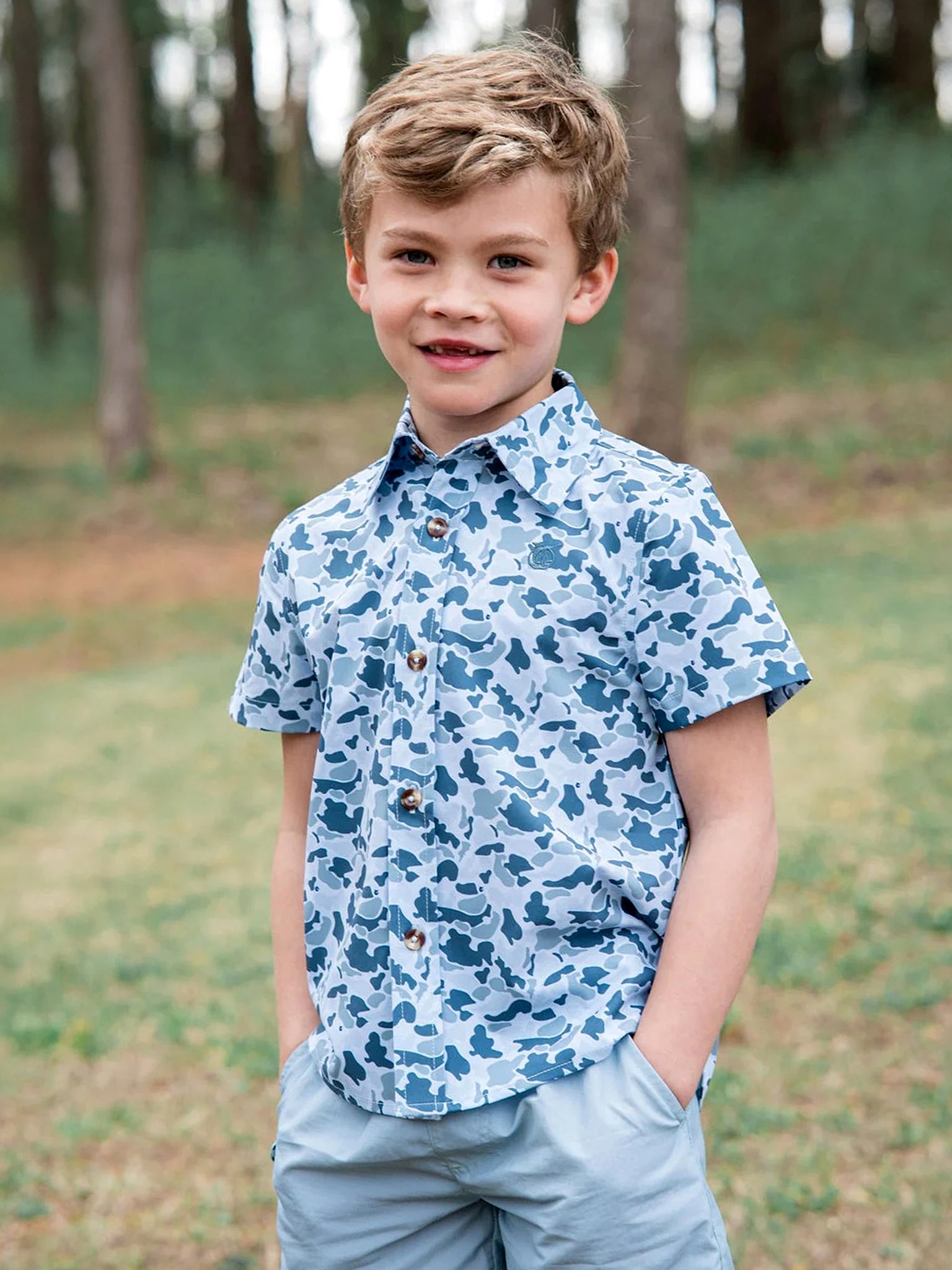 Prodoh Boys' Short Sleeve Button-Down Shirt