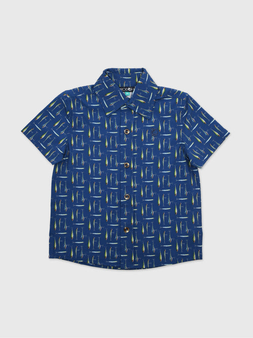 Prodoh Boys' Short Sleeve Button-Down Shirt - Saint Bernard