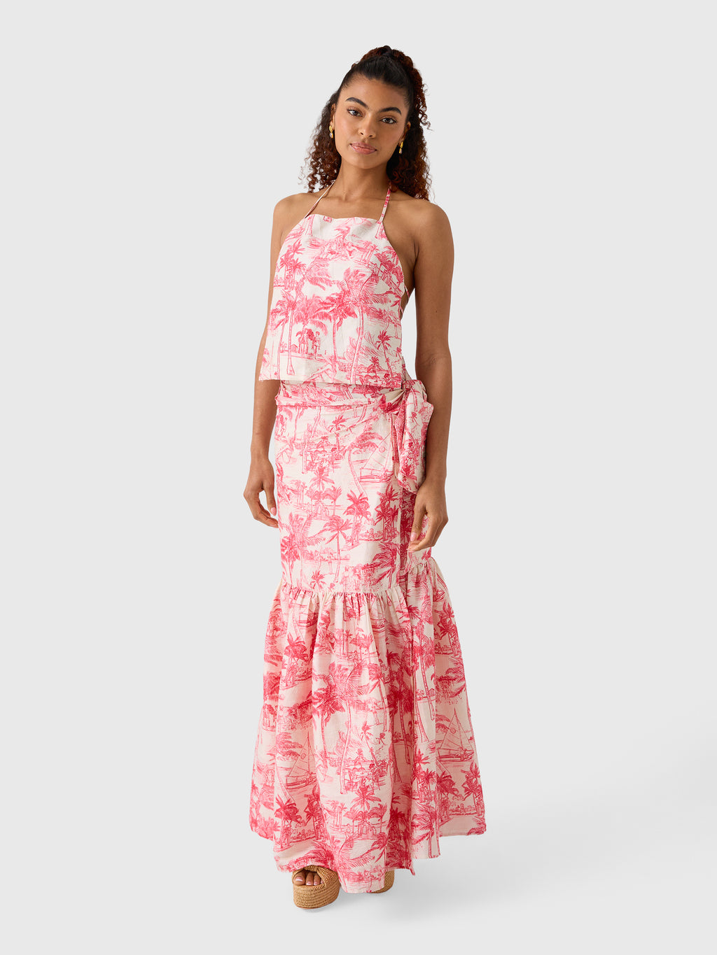 Coniglio Palm Beach Women's Shirred Wrap Midi Skirt