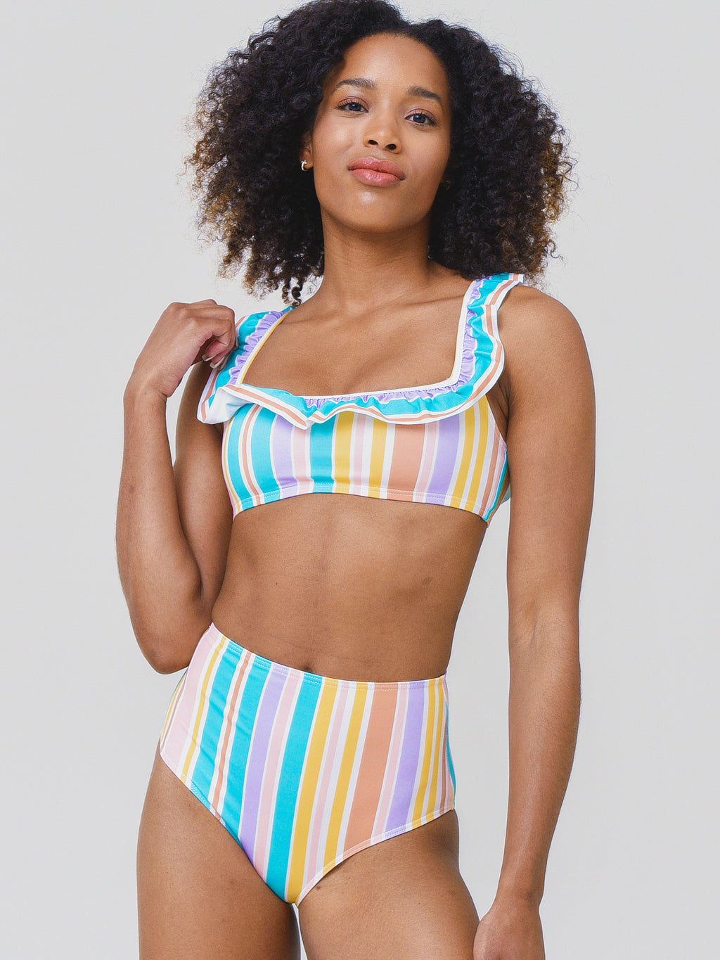 Ephemera Women's Flounce Bikini Top - Saint Bernard