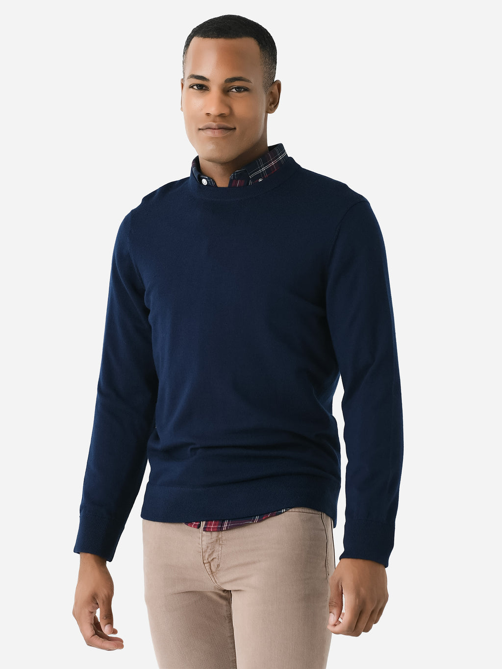 Mizzen+Main Men's Preston Merino Crew - Saint Bernard