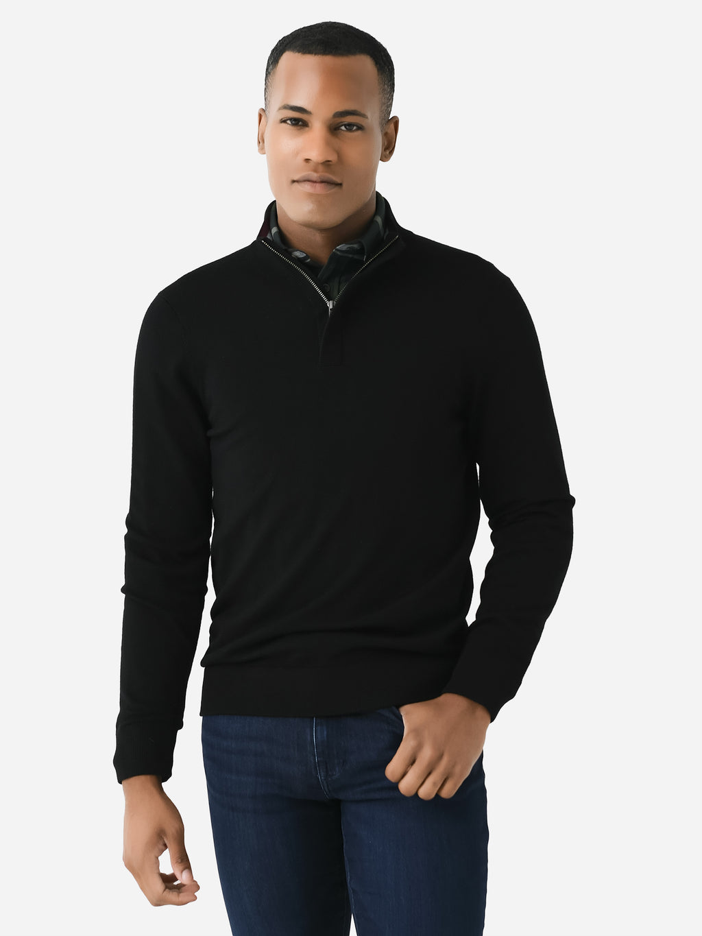 Mizzen+main Men's Preston Merino Quarter-Zip - Saint Bernard
