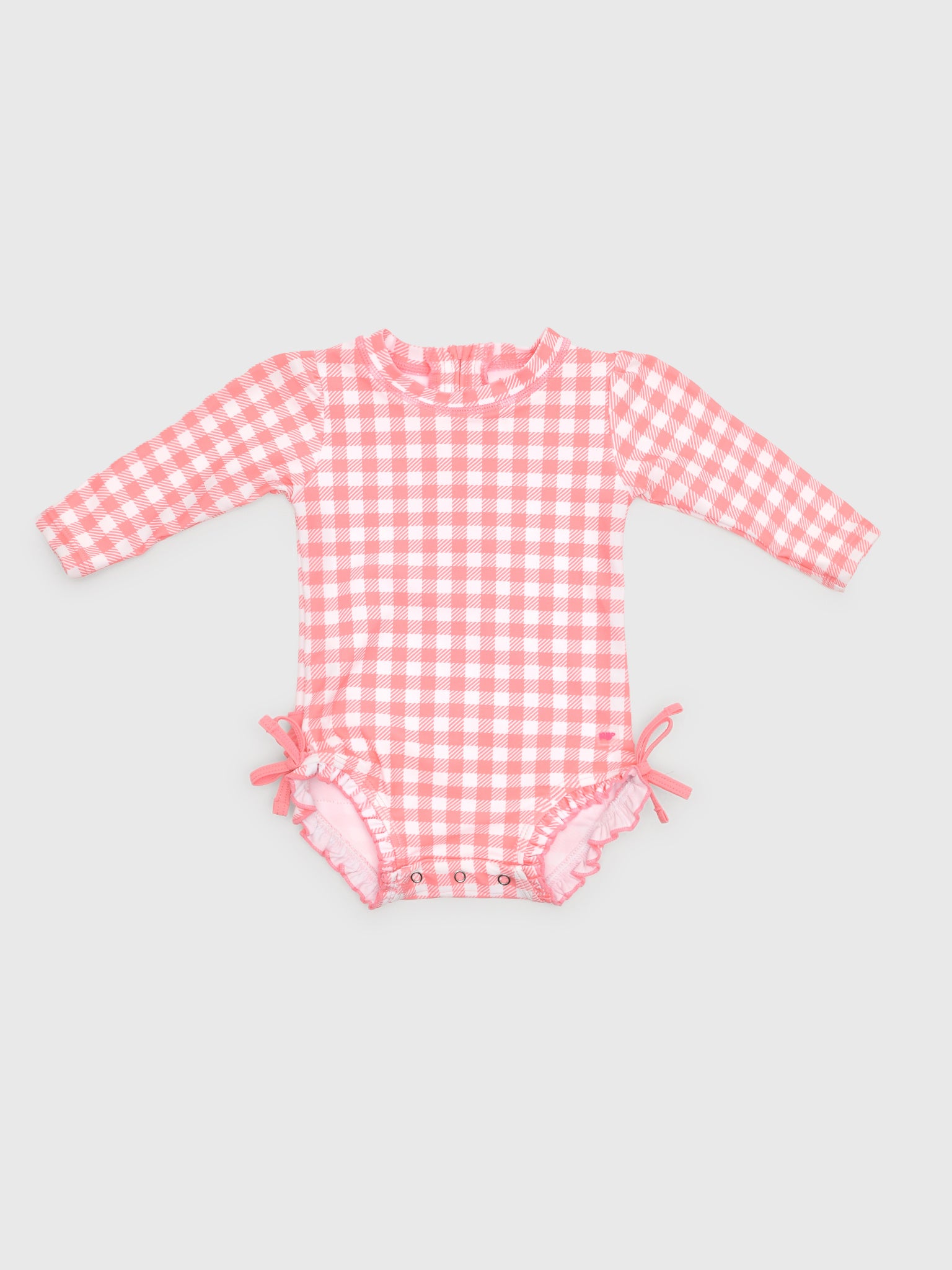 Rufflebutts Baby Girls' Long Sleeve Onesie Rash Guard - Saint Bernard