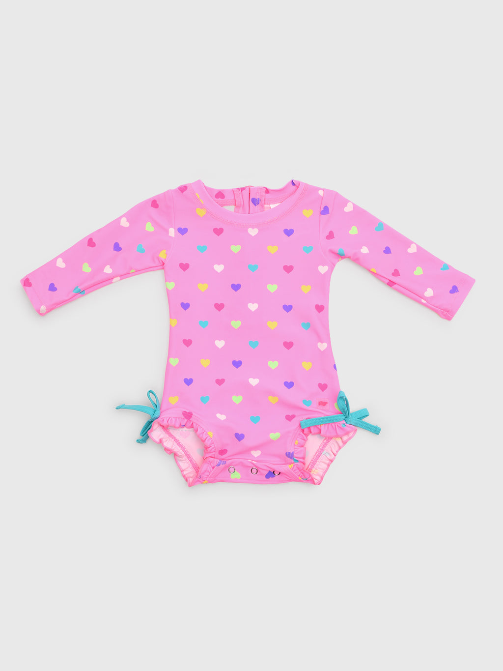 Rufflebutts Baby Girls' Long Sleeve Onesie Rash Guard - Saint Bernard