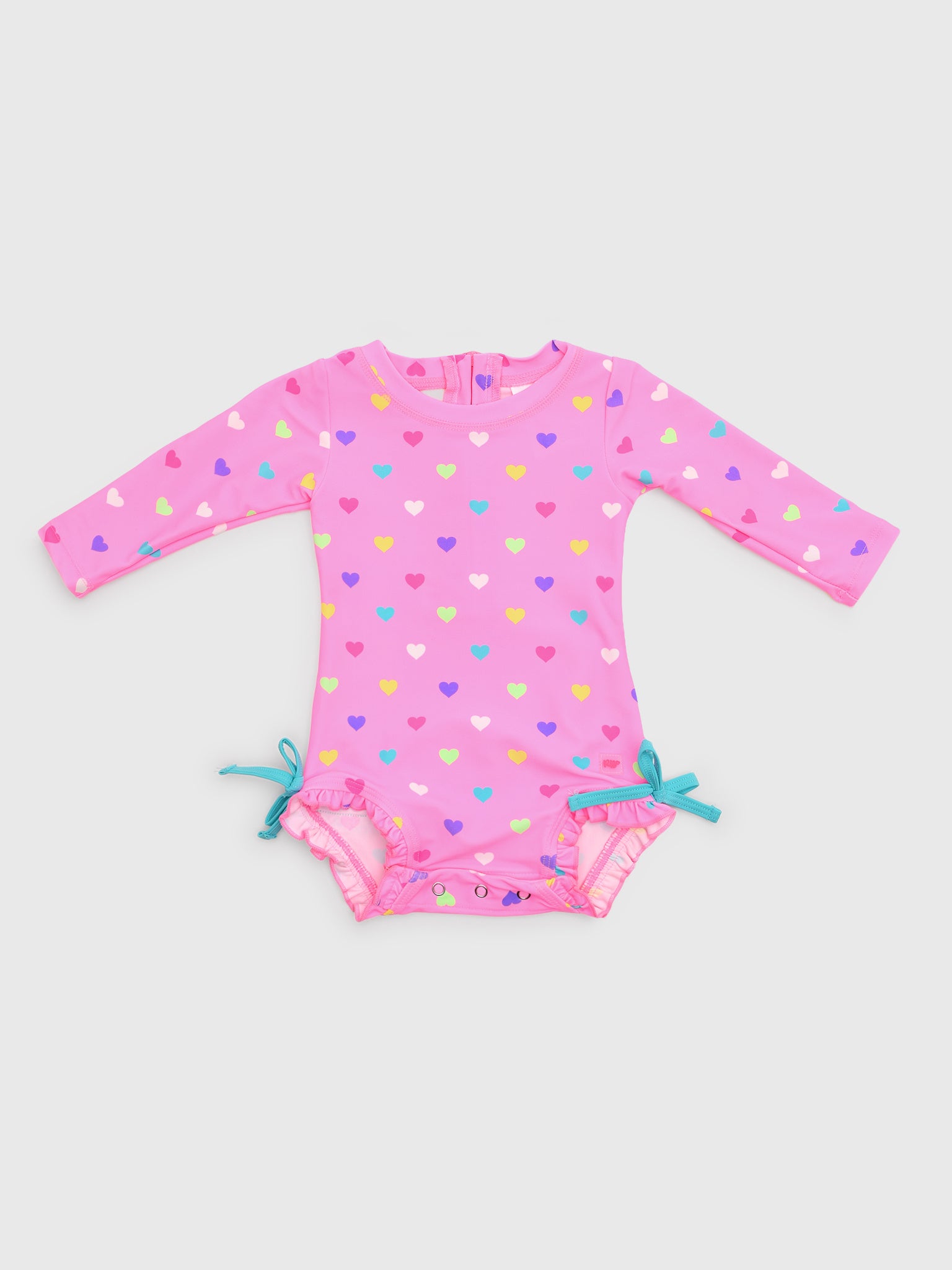 Rufflebutts Baby Girls' Long Sleeve Onesie Rash Guard - Saint Bernard