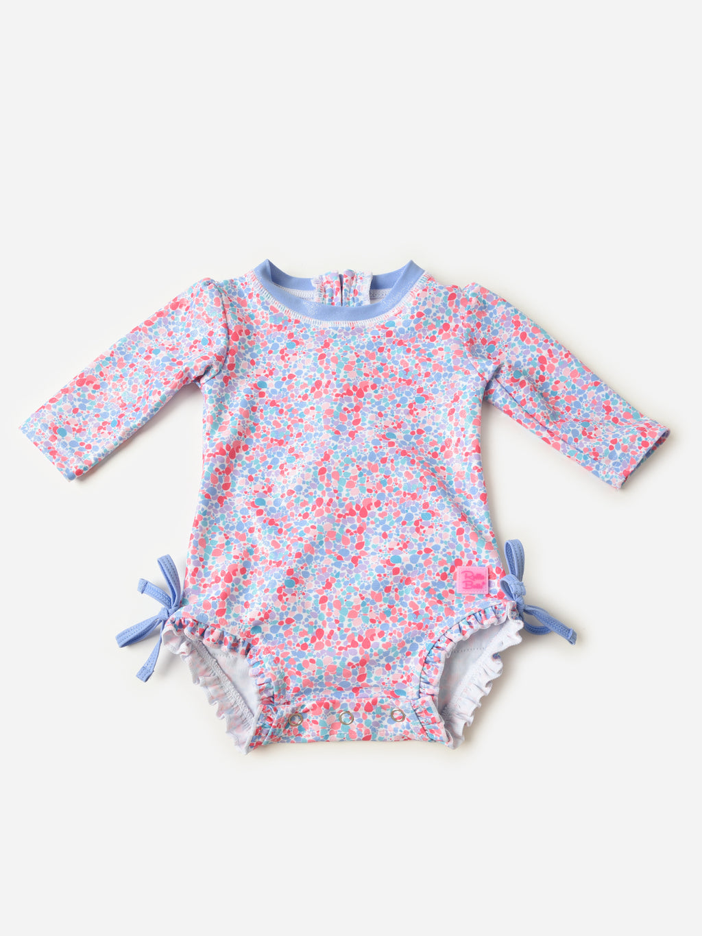 Rufflebutts Baby Girls' Long Sleeve Onesie Rash Guard - Saint Bernard
