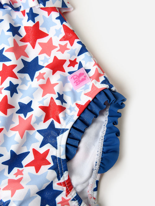 Rufflebutts Girls' One-Shoulder Ruffle One-Piece Swimsuit