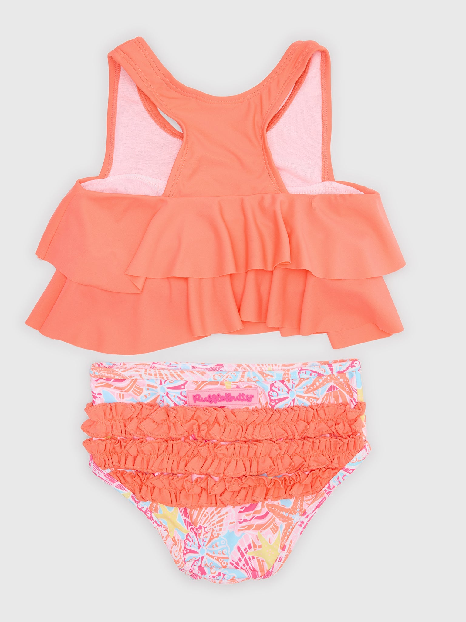 Rufflebutts Girls' Flounce Bikini Set - Saint Bernard