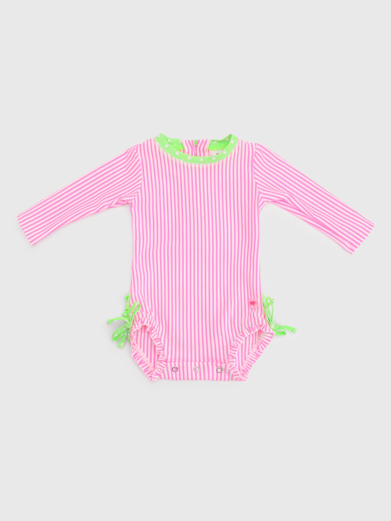 Rufflebutts Baby Girls' Long Sleeve Onesie Rash Guard - Saint Bernard