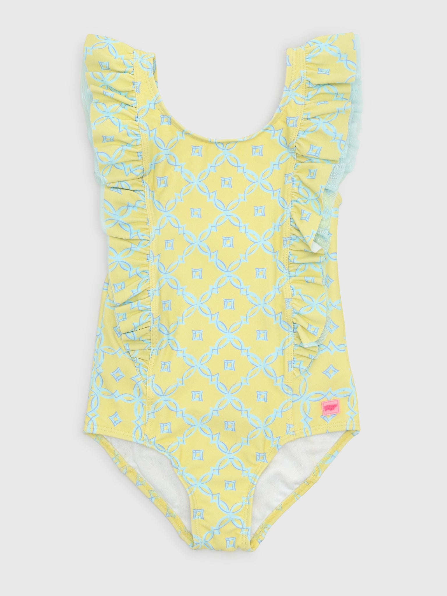 Rufflebutts Girls' Waterfall One-Piece Swimsuit - Saint Bernard
