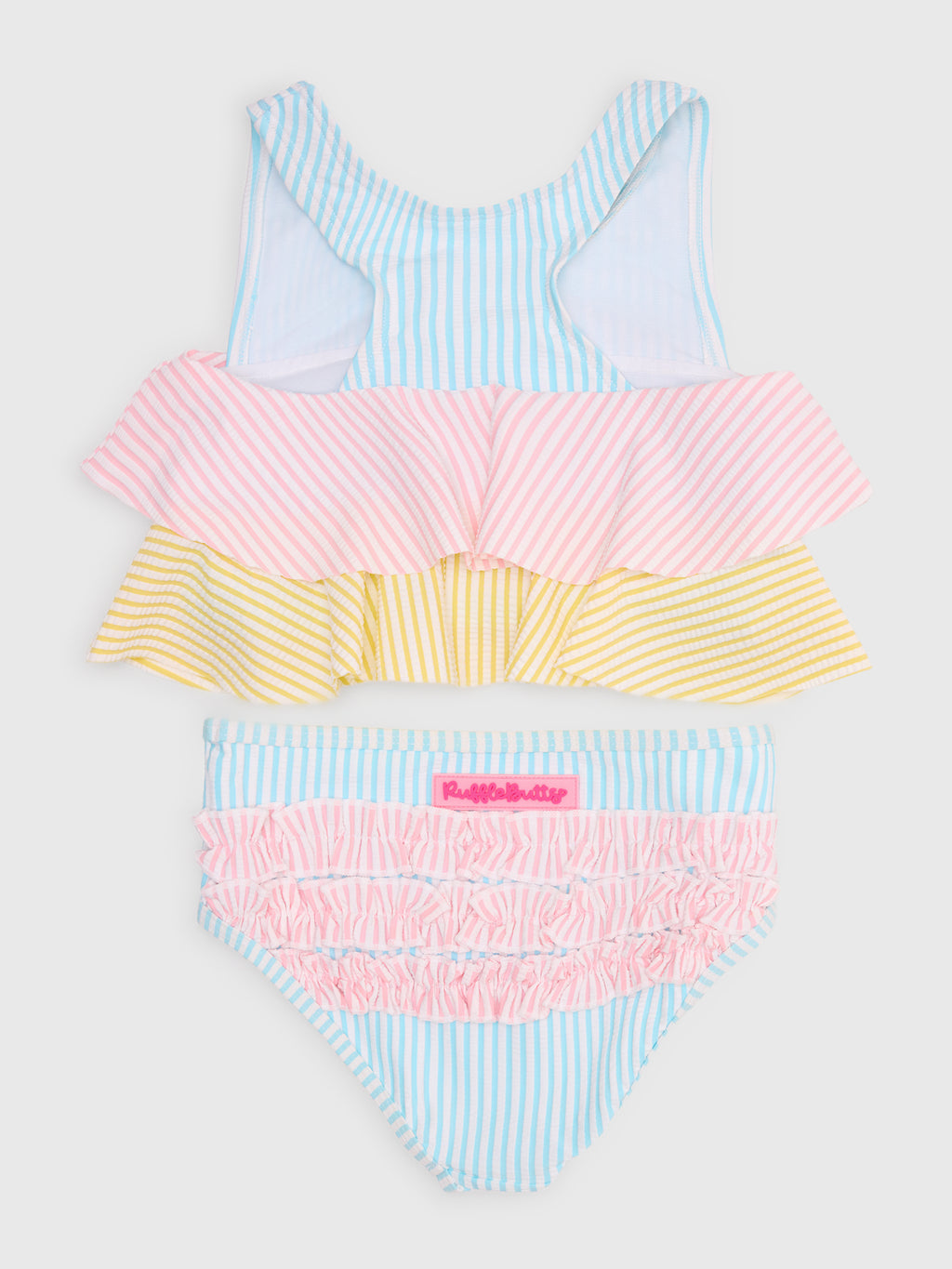 Rufflebutts Girls' Flounce Bikini Set - Saint Bernard