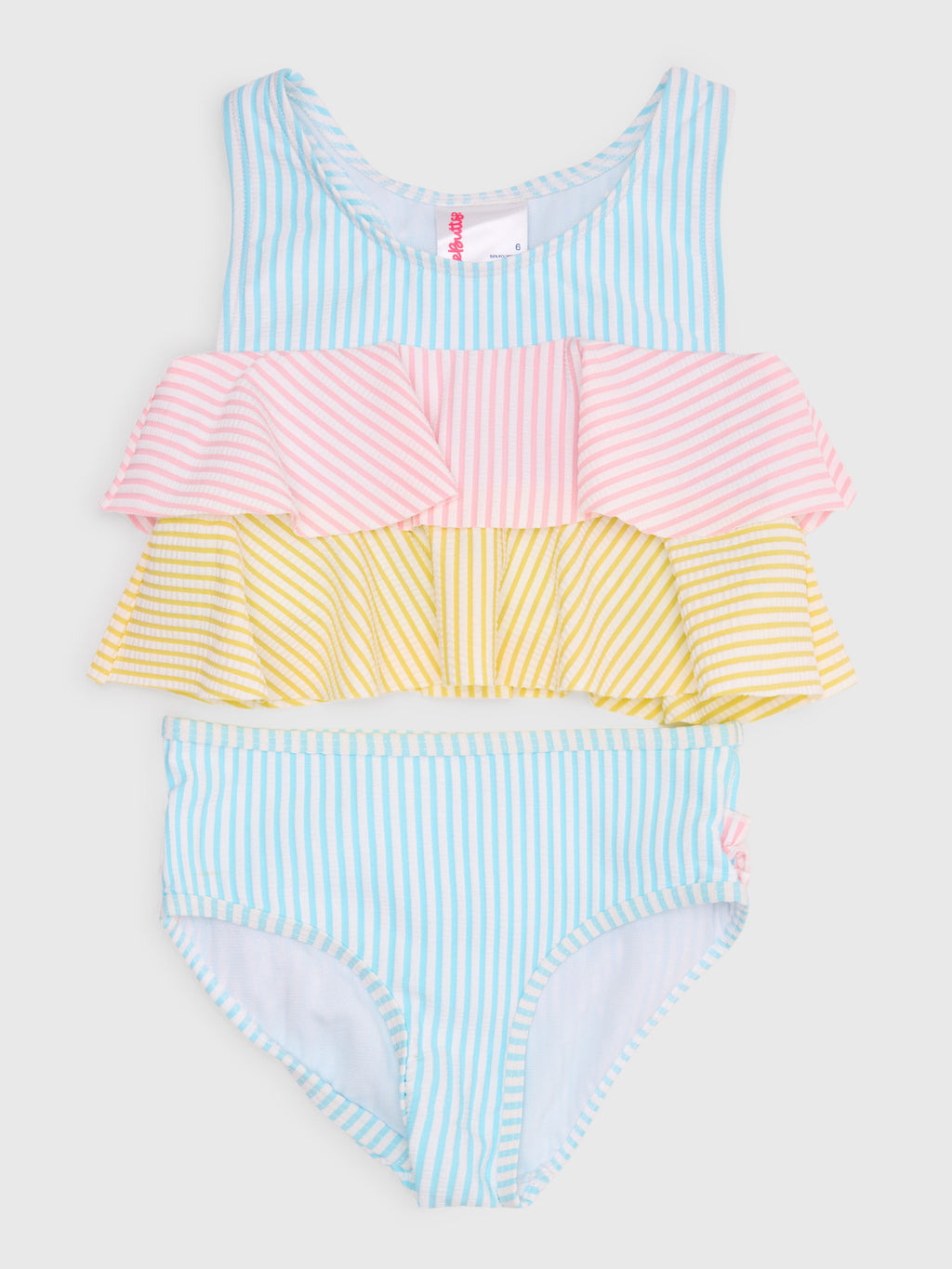 Rufflebutts Girls' Flounce Bikini Set - Saint Bernard