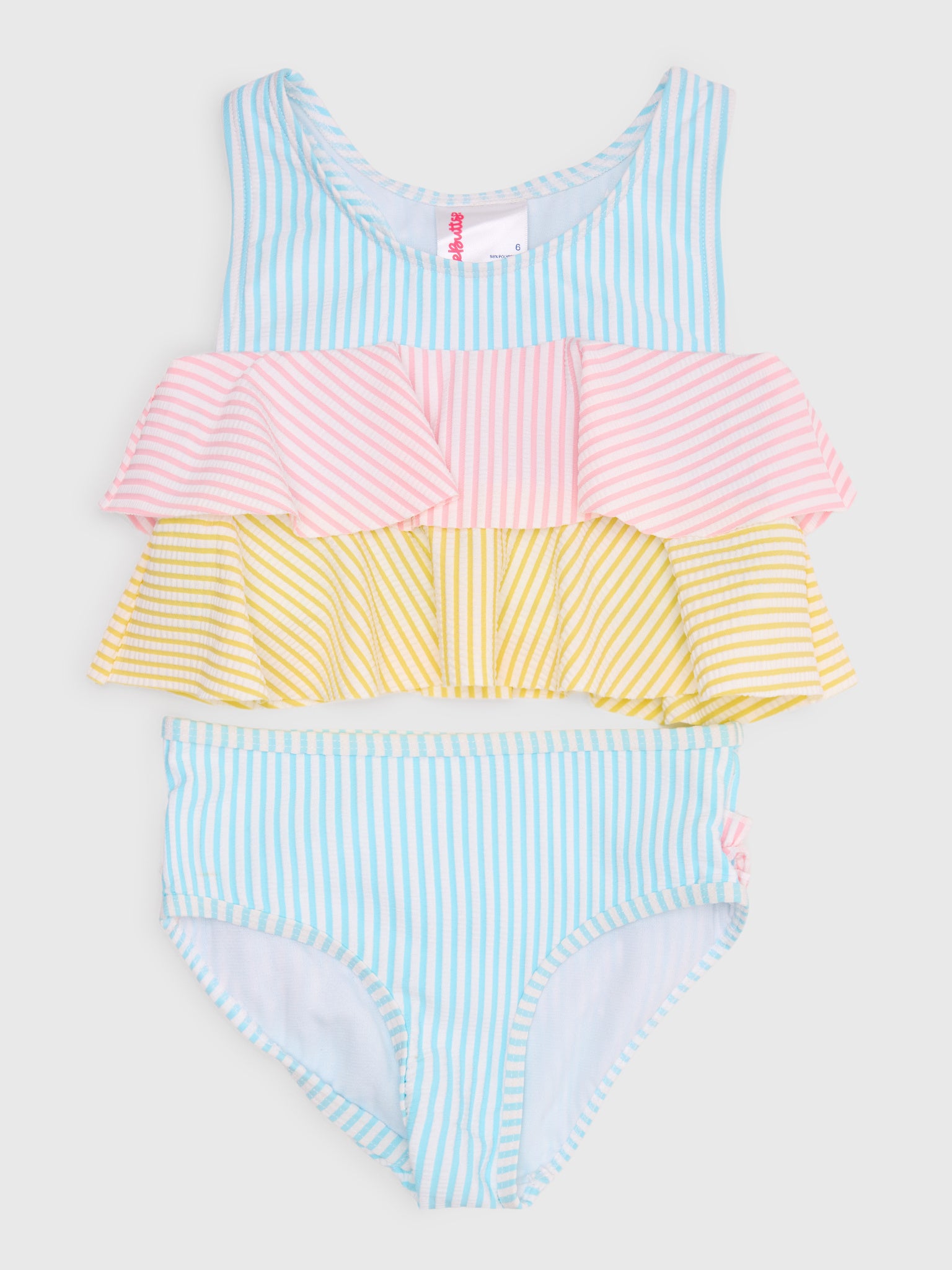 Rufflebutts Girls' Flounce Bikini Set - Saint Bernard