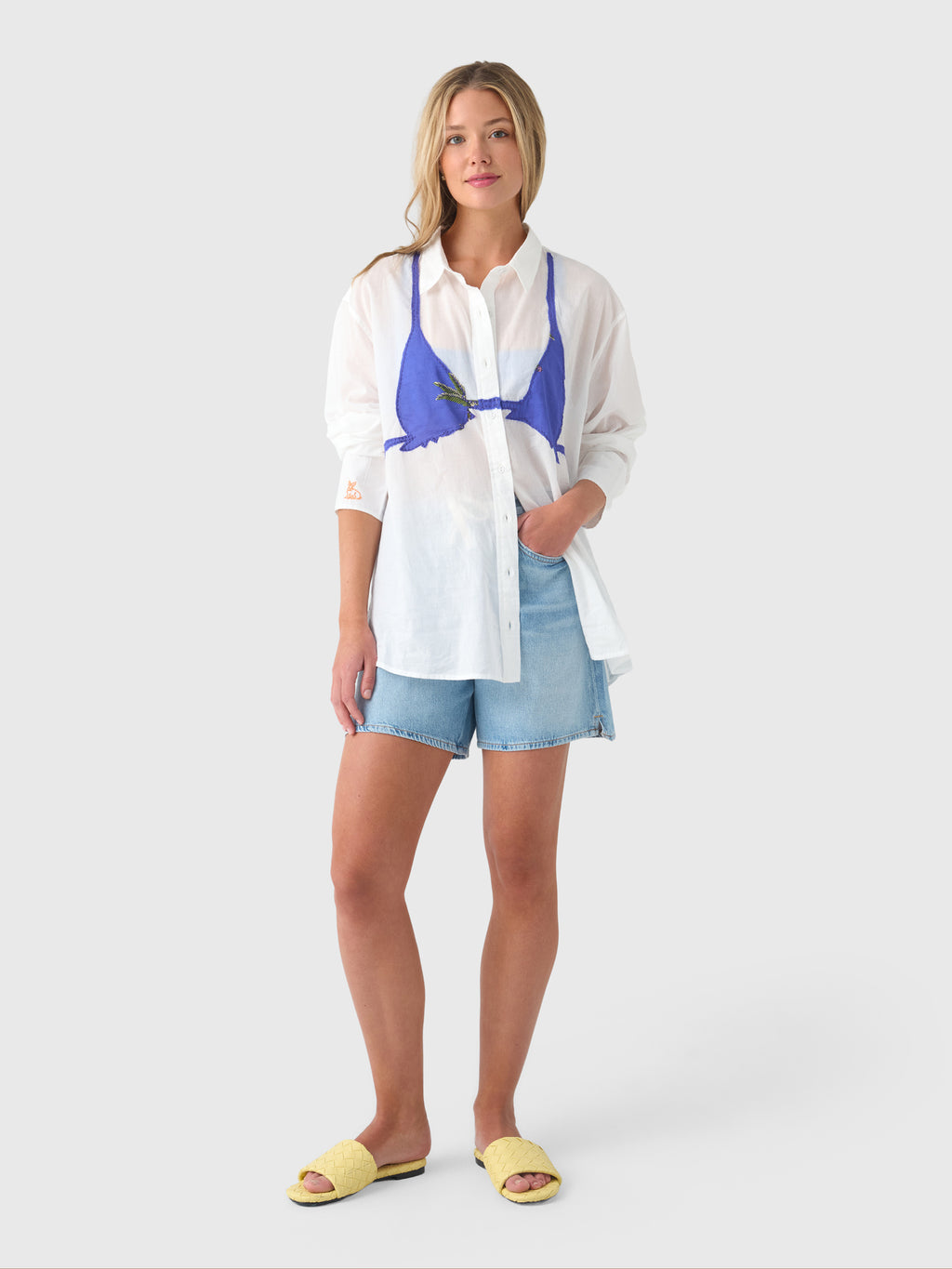 Coniglio Palm Beach Women's Business Casual Button Down Shirt - Saint Bernard