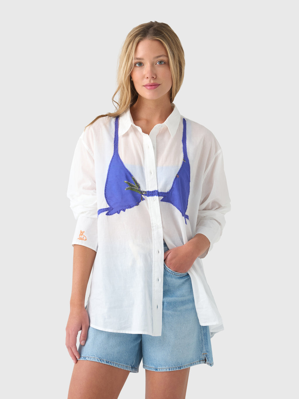Coniglio Palm Beach Women's Business Casual Button Down Shirt - Saint Bernard