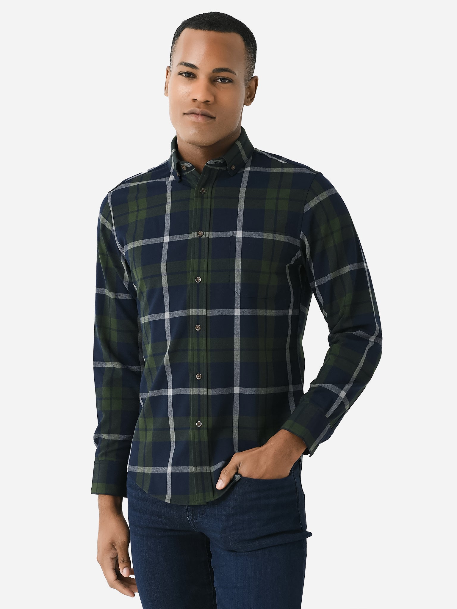 Mizzen+Main Men's City Flannel - Saint Bernard