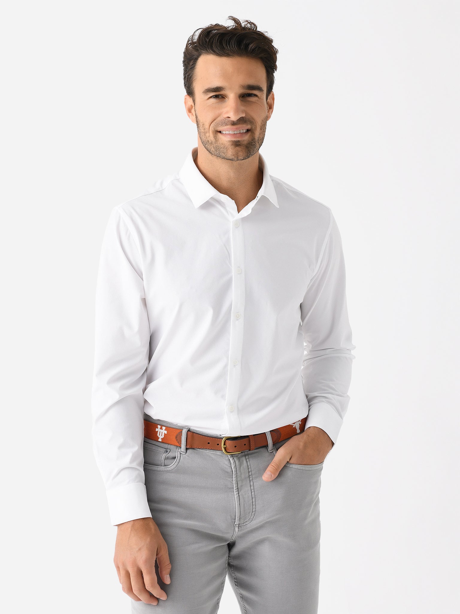 Mizzen+Main Men's Trim Leeward Dress Shirt - Saint Bernard