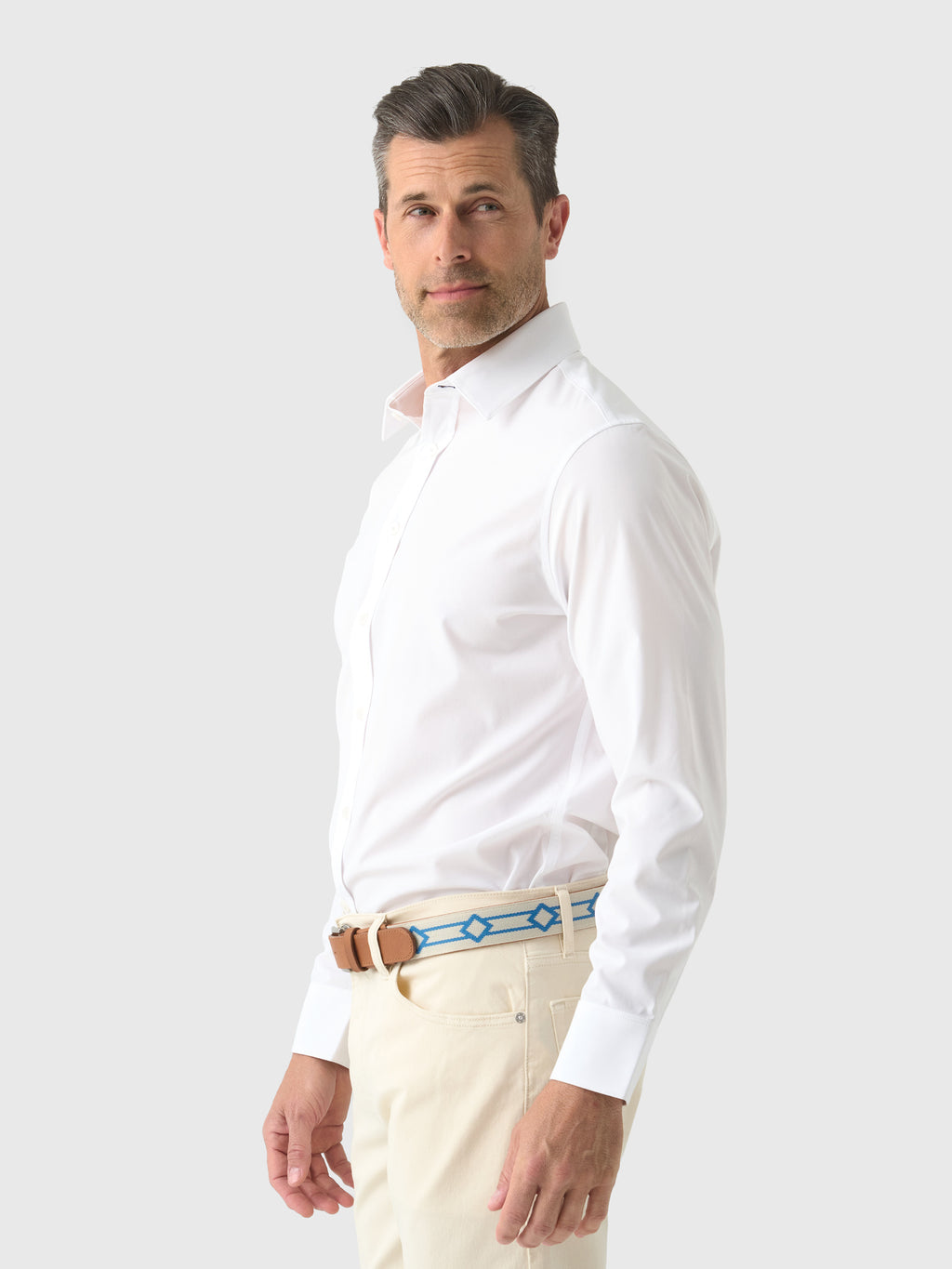 Mizzen+Main Men's Trim Leeward Formal Dress Shirt - Saint Bernard