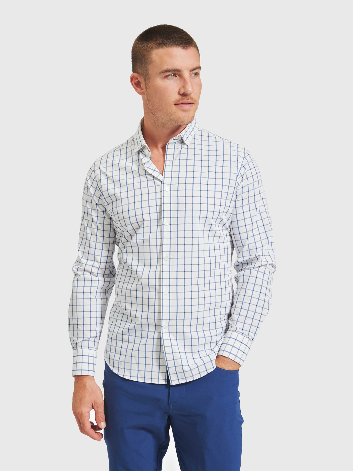 Mizzen+Main Men's Trim Leeward No Tuck Dress Shirt - Saint Bernard