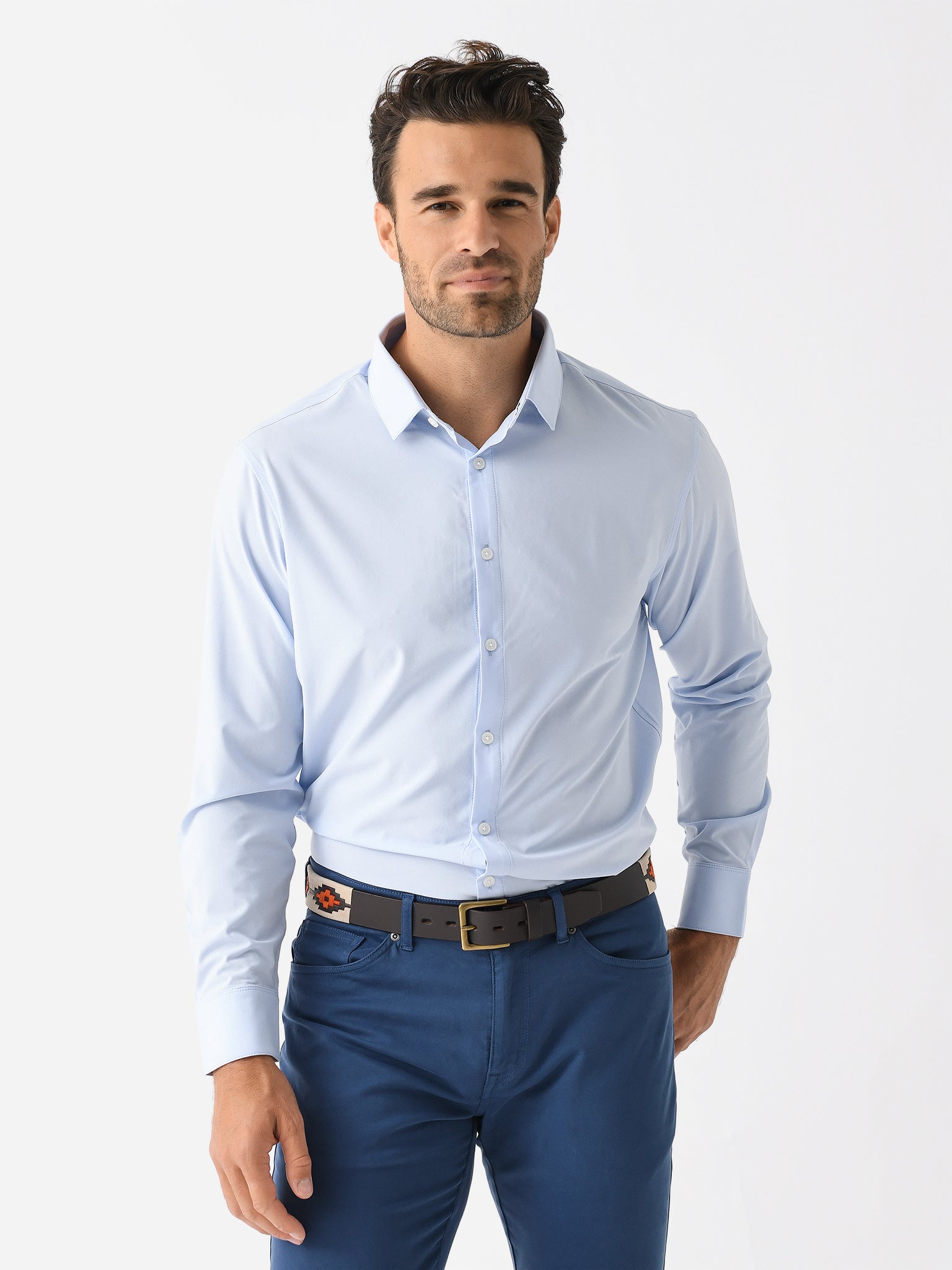 Mizzen+Main Men's Trim Leeward Dress Shirt - Saint Bernard
