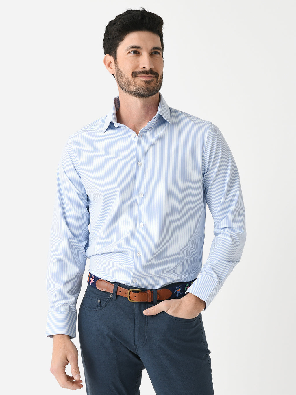 Mizzen+Main Men's Trim Leeward Dress Shirt - Saint Bernard