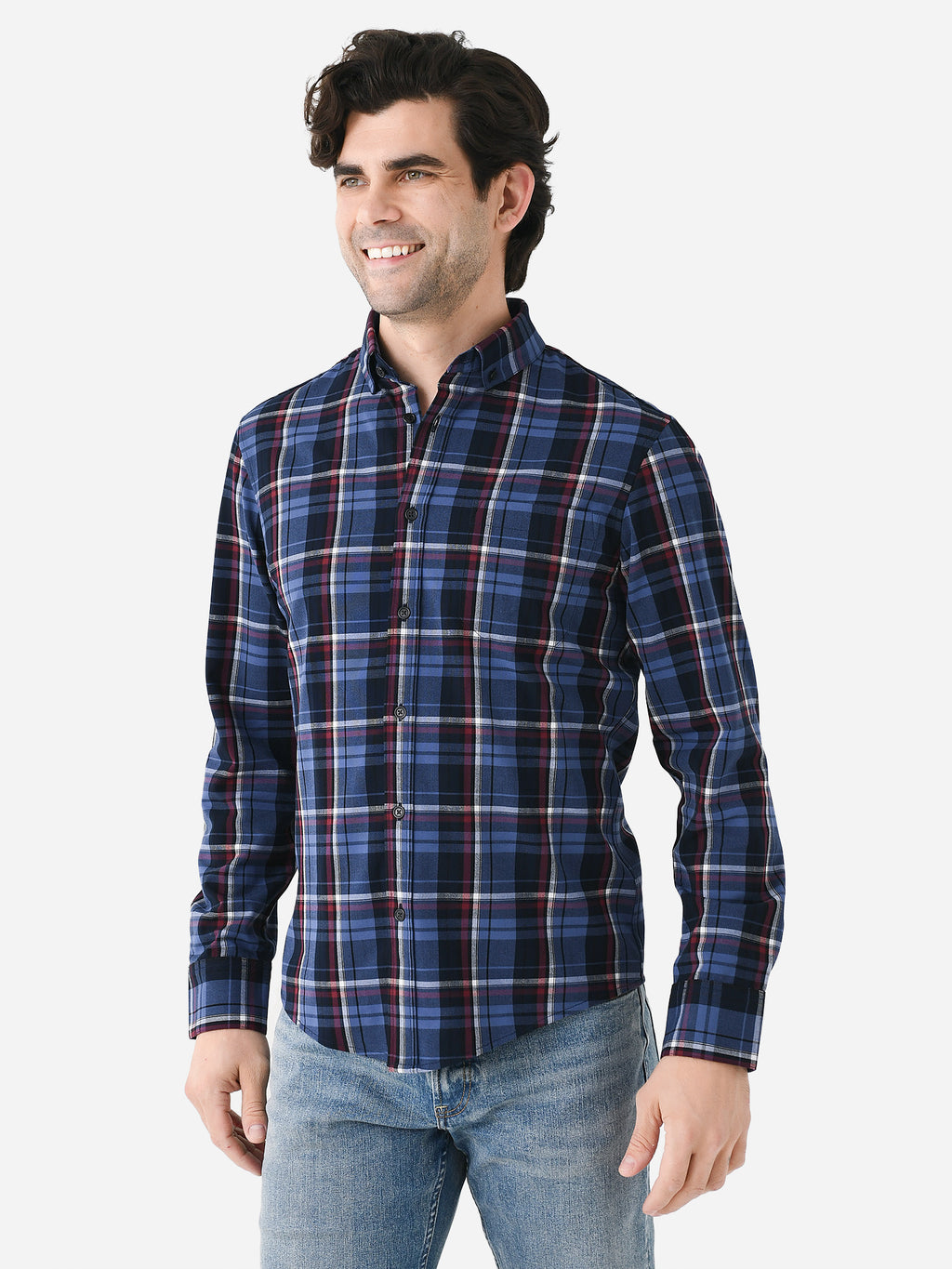 Mizzen+Main Men's Trim City Flannel - Saint Bernard